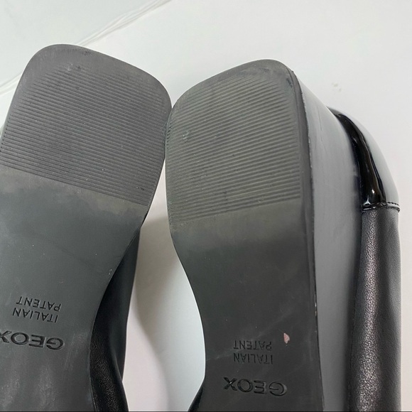 Geox Respira Black Floralie Round Toe Slip On Wedges with Bow Detail Size 9/39 - Picture 11 of 12